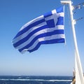 The flag of Greece on the sheep Royalty Free Stock Photo