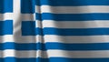 Flag of the Greece waving in the wind. Background. A series of `Flags of the world.`