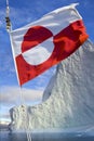 Flag of Greenland Royalty Free Stock Photo