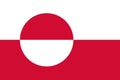 Flag of Greenland. Vector illustration. World flag