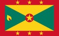 flag of Grenada. National red yellow and green Grenada flag