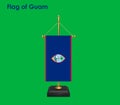 Flag Of Guam, Guam flag, National flag of Guam. table flag of Guam