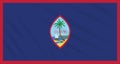 Flag Guam swaying in wind, vector