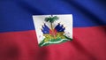 Flag Of Haiti Background Seamless Loop Animation. Flag of Haiti waving in the wind. Seamless looping Royalty Free Stock Photo