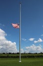 Flag at Half Mast at Chalmette Battlefield Royalty Free Stock Photo