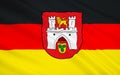 Flag of Hannover - the administrative center of Lower Saxony in