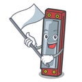 With flag harmonica mascot cartoon style Royalty Free Stock Photo