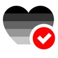 Flag in heart shape, vector illustration for your design