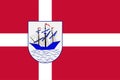 Flag of Helsingoer is a municipality in Denmark Royalty Free Stock Photo