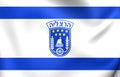 Flag of Herzliya City, Israel.