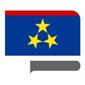 Flag horizontal shape, pointer for world map