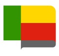 Flag horizontal shape, pointer for world map Royalty Free Stock Photo