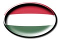 Hungary - round country flag with an edge Royalty Free Stock Photo