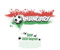 Flag of Hungary and soccer fans Royalty Free Stock Photo