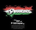 Flag of Hungary and soccer fans Royalty Free Stock Photo