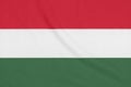 Flag of Hungary on textured fabric. Patriotic symbol