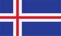 Flag of Iceland , abstract flag of strips.