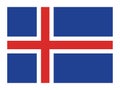 Flag of Iceland Royalty Free Stock Photo