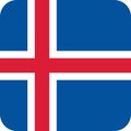 Flag Iceland illustration vector eps