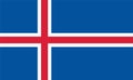 Flag of the Iceland. Illustration vector of Iceland Flag
