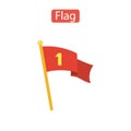 Flag Icon. The banner sign. Royalty Free Stock Photo