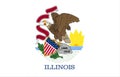 The flag of Illinois state United states of America