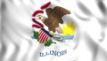 Flag illinois US state symbol
