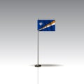 Flag Illustration of the country of MARSHALL ISLANDS. National MARSHALL ISLANDS flag isolated on gray background. Vector. EPS10