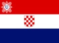 Glossy glass Flag of Independent State of Croatia 1941-1945