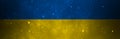 Flag of independent Ukraine. Yellow and blue background