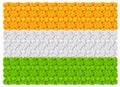 Flag of India floral background ornament mala