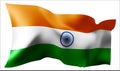 Flag of the India waving in the wind.