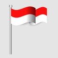 Flag of Indonesia, ASEAN. Association of Southeast Asian Nations and International Trade Membership. background vector Royalty Free Stock Photo