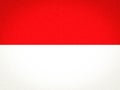 The Flag of Indonesia, bicolor with two equal horizontal band, red and white color, Illustration image