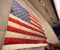 Flag inside National September 11 Memorial & Museum.