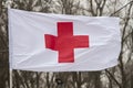 Flag of the International Committee of the Red Cross Royalty Free Stock Photo