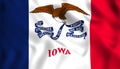 Flag iowa US state symbol