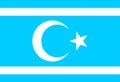 Glossy glass Flag of Iraq Turkmen