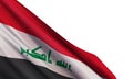 Flag of Iraq  on a white background. Royalty Free Stock Photo