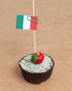 Flag of ireland on cupcake