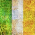 Flag Of Ireland In Grunge Style