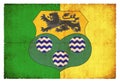 Grunge flag of Leitrim Ireland