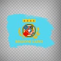 Flag of Lazio from brush strokes. Italian Republic. Flag of Lazio on transparent background for your web site design, logo, app,