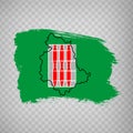 Flag of Umbria from brush strokes. Italian Republic. Flag of Umbria on transparent background for your web site design, logo, app,