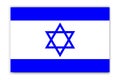 Flag of Israel. Background from the Israeli national symbol. Star of David on the flag. Vector image Royalty Free Stock Photo