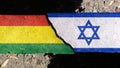 The flag of Israel and the flag of Bolivia are both made from paint crackle patterns.