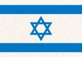 flag of Israel. National Israeli flag on fabric. State symbol of Israel