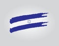 Flag of Israel. Vector Israeli Flag with watercolor effect. Flag Israel, art vector image, suitable for a logo, icon or banner