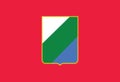 Glossy glass flag of Italian region Abruzzo