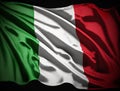 Flag of Italy made of silk. Neural network generate art Royalty Free Stock Photo